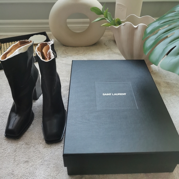 Saint Laurent YSL Leather Boots - Picture 4 of 10